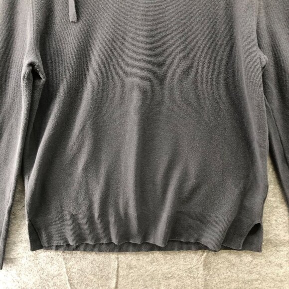 Banana Republic UV Resistant Sweater Hoodie Womens L Gray Rib Stitch Textured - Picture 4 of 9